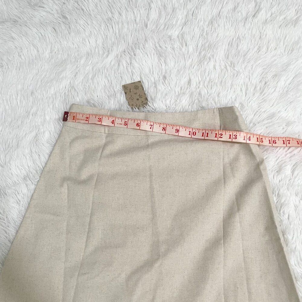 Women LAM & Linen Boho Crop Top and Skirt Set in Tan Size Medium - Picture 3 of 15